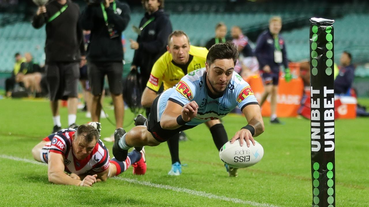 The Sharks are putting the Roosters to the sword.