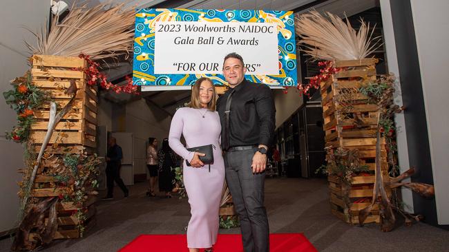 Danielle Bates and Peter Raymond pose for a photo at the ball. Picture: Pema Tamang Pakhrin