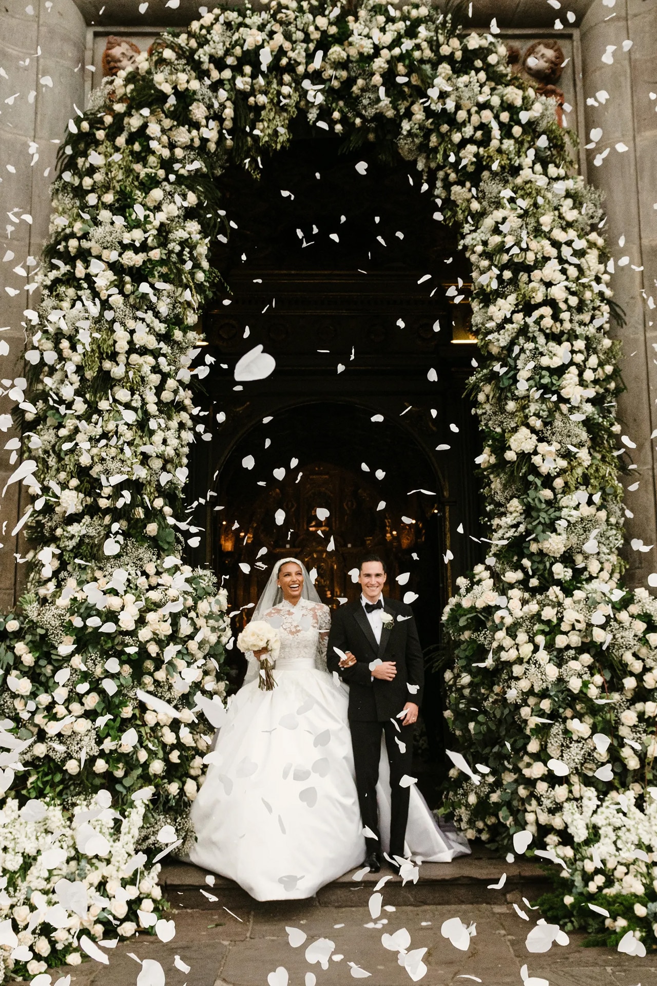 <p><em>Image credits: Daniel Maldonado. From <a href="https://www.vogue.com.au/brides/news/this-victorias-secret-angel-got-married-in-a-spectacular-zuhair-murad-gown/image-gallery/3e5b575b1a347d9436f2acef9fb03b70" target="_blank" rel="noopener">Jasmine Tookes wore Zuhair Murad to her enchanted secret garden wedding in Ecuador</a></em></p><h2>Jasmine Tookes in Zuhair Murad</h2><p>2021 was the year that Jasmine Tookes said &lsquo;I do&rsquo; to Juan David Borreo in Quito, Ecuador. She wore a custom long-sleeve Zuhair Murad, with a matching veil and voluminous train that was 15 feet long. &ldquo;I knew I wanted Zuhair Murad to make my dress from the moment I walked in his first couture show,&rdquo; says Jasmine. Her jewellery took a more unassuming approach, opting for diamond earrings by Ritani and her engagement ring. As for shoes, she wore custom white satin heels by Sarah Flint. At the reception, Tookes removed the full skirt to reveal the rest of the lace-adorned gown, and then later completely changed into a mini halter party dress by Galvan for the rest of the evening.</p>