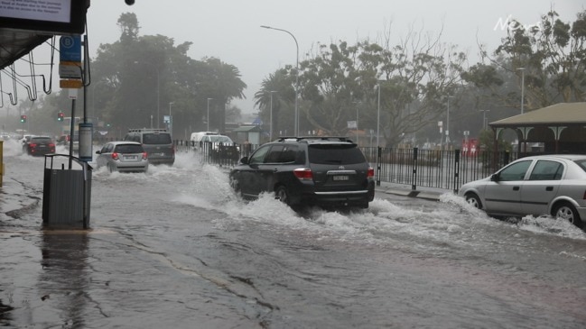 Flood water rise in Narrabeen