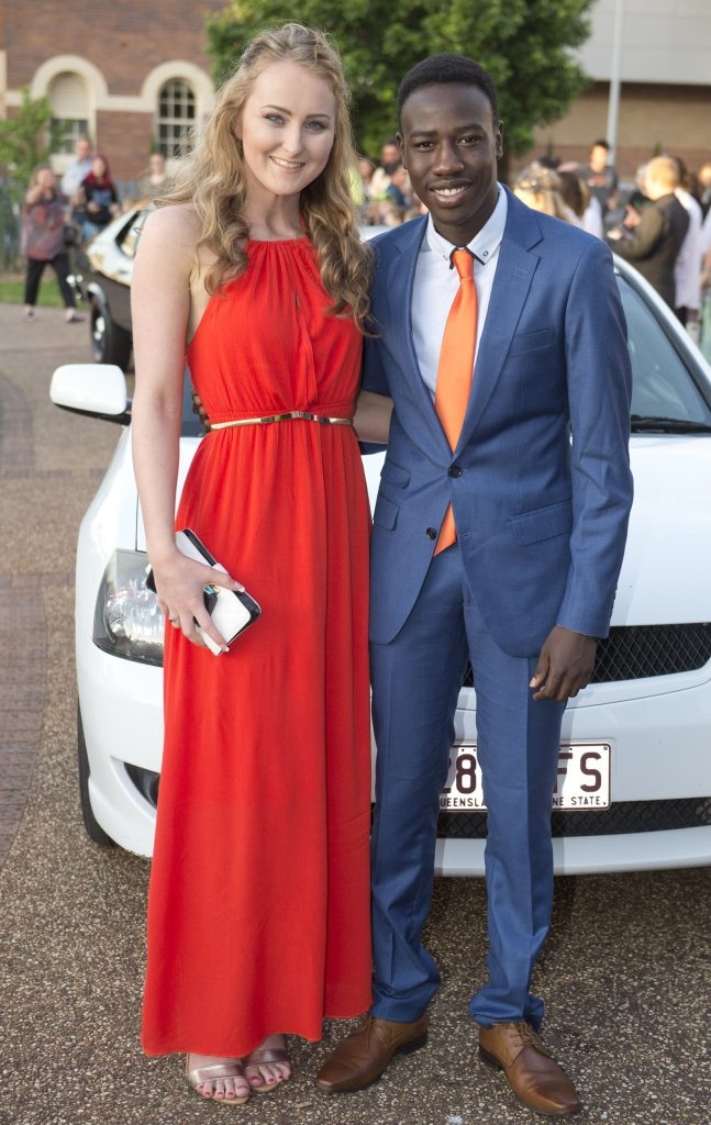 Caitlyn Gosley and Mohamed Adam. Picture: Nev Madsen