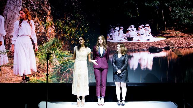 Picnic at Hanging Rock - Madeleine Madden, Lily Sullivan, Ruby Rees. Picture: Foxtel