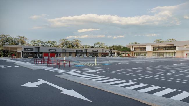 An artist’s impression of the proposed Coles Supermarket Development in Julago as part of the Elliot Springs – Precinct 1. Picture: Thomson Adsett.