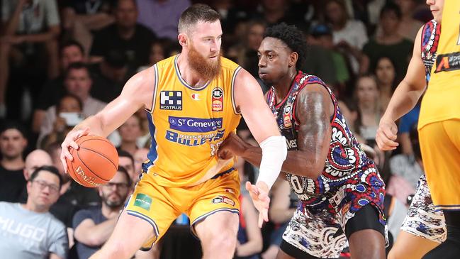 Baynes in action for the Brisbane Bullets. Picture: Getty Images