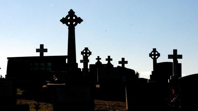 Grave sites have been vandalised. Picture: Cathy Adams