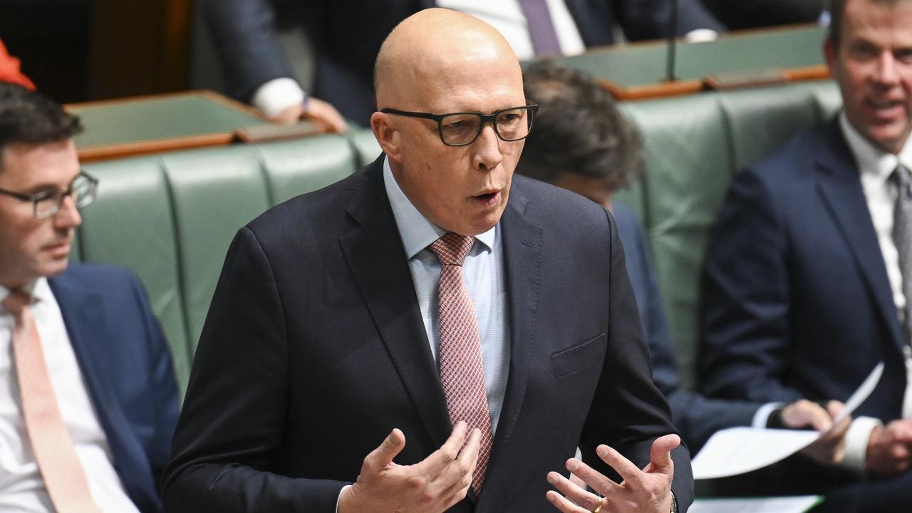 Opposition Leader Peter Dutton used question time to demand answers from Mr Albanese. Picture: NCA NewsWire / Martin Ollman