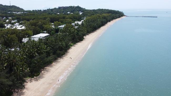 The near-deserted tourist town of Palm Cove, 30 minutes north of Cairns, far-north Queensland, is usually. Picture: Brendan Radke