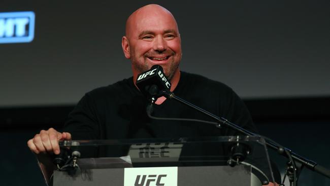 NEW YORK, NY — SEPTEMBER 27: UFC president Dana White addresses the media during the UFC 205 press conference at The Theater at Madison Square Garden on September 27, 2016 in New York City. (Photo by Michael Reaves/Getty Images)
