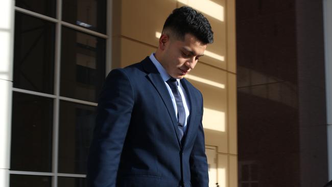 US Marine Lester Rodriguez Turcios has pleaded not guilty to raping the 19-year-old while on rotation in Darwin last year. Picture: Jason Walls