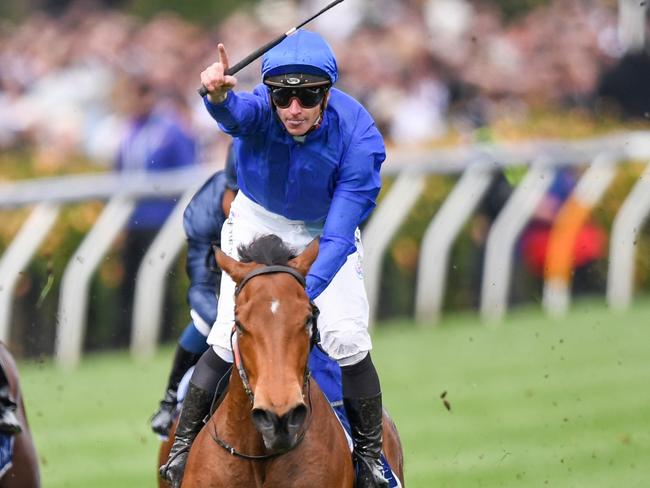 In Secret ridden by James McDonald wins the Coolmore Stud Stakes at Flemington Racecourse on October 29, 2022 in Flemington, Australia. (Photo by Morgan Hancock/Racing Photos via Getty Images)