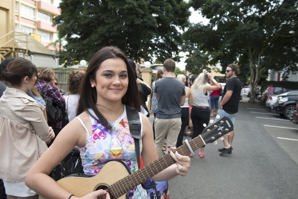 Chelsea Courtney at reality series The X Factor auditions at Burke and Wills Hotel. Picture: Kevin Farmer