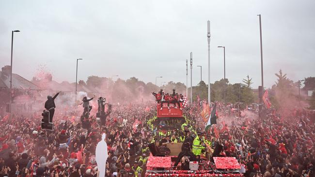An estimated million fans attended Liverpool football club’s victory parade Picture: AFP
