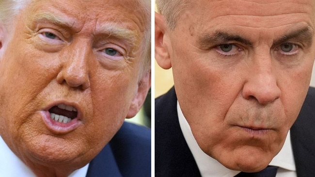 Donald Trump and Mark Carney in the Oval Office.