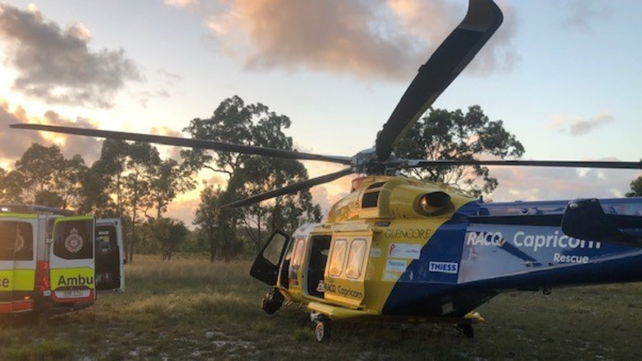 RACQ Capricorn Rescue was called to attend to a man reported to have suffered multiple stab wounds on a rural property at Deepwater and another who had been stabbed in the leg.