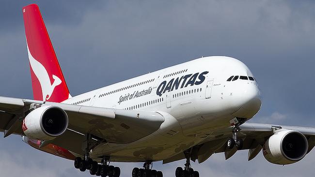 Qantas Airbus A380. Photo for story on Brisbane Airport plane spotters. CREDIT: Lance Broad.