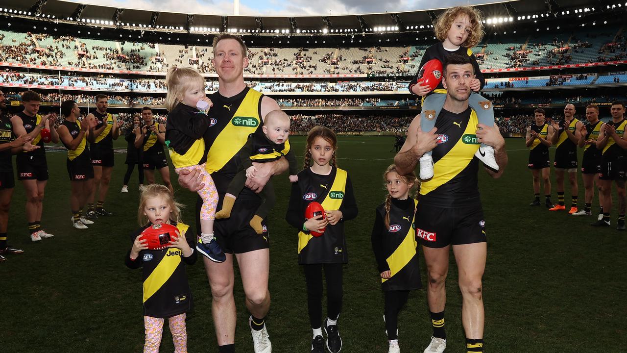 A guard of honour was given to the two superstars after the match. Picture: Michael Klein