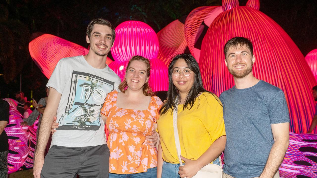 Michael Elston, Lara Elston, Kezia Samaniego and Daniel McNae at Daly Bay Illuminate Queens Park Goldsmith Street, East Mackay Thursday 5 October 2023 Picture:Michaela Harlow