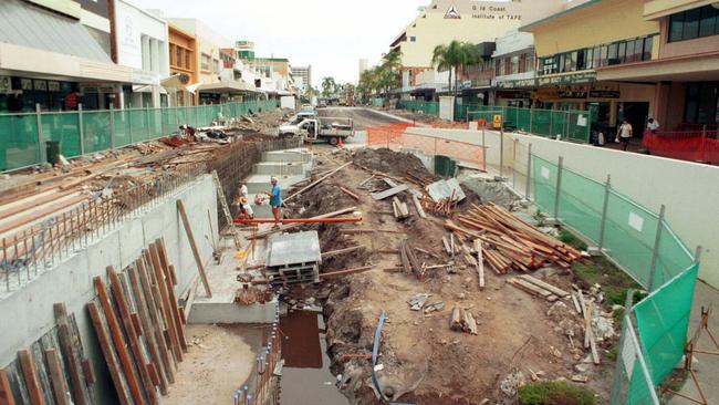 Construction occuring in September 1998 to rebuilt the road.