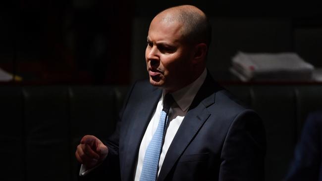 ‘Australia’s economy is coming back’ … Treasurer Josh Frydenberg during question time in the House of Representatives on Wednesday. Picture: AAP