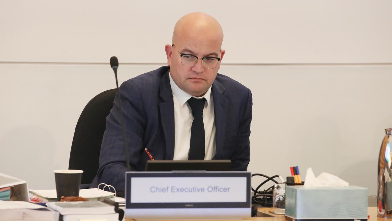 Action in the Gold Coast City Council Chambers for Council budget day 2022. New CEO Tim Baker. Picture Glenn Hampson