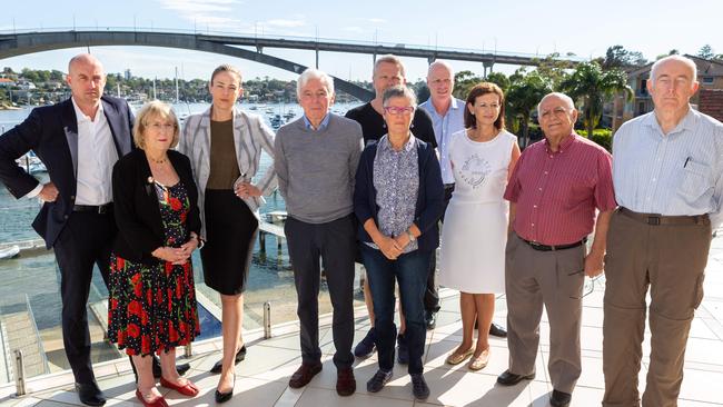 Matt Ward, Emily Carnemolla, Claire Ward, Frank Carnemolla, Lynn McCaig, Glen Norris, Graeme MacLaren, Angela Assaf, Joseph Assaf and David Ward. Picture: Jordan Shields