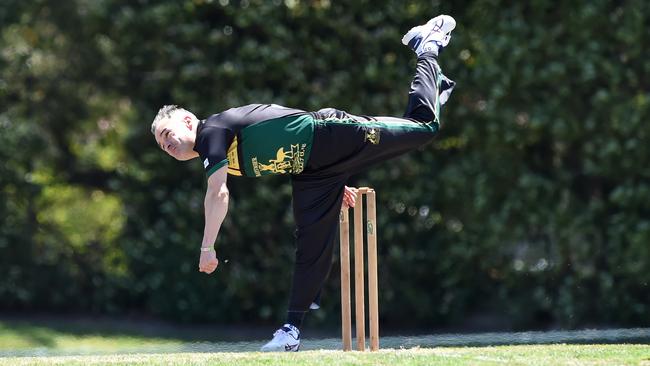 VSDCA: Action from Box Hill’s clash with Bayswater at Box Hill City Oval. Picture: Steve Tanner