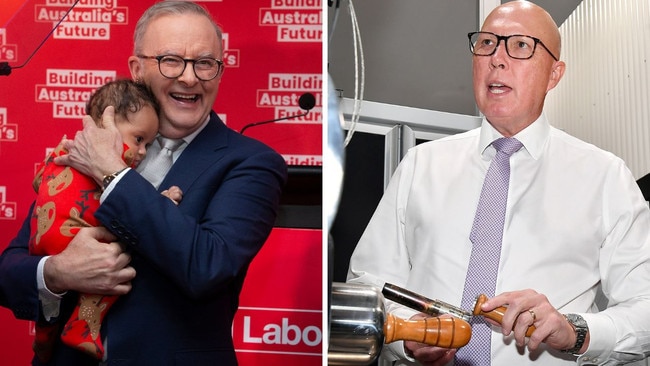 Anthony Albanese and Peter Dutton are set to face off at an April election. Picture: NewsWire / Glenn Campbell / John Gass