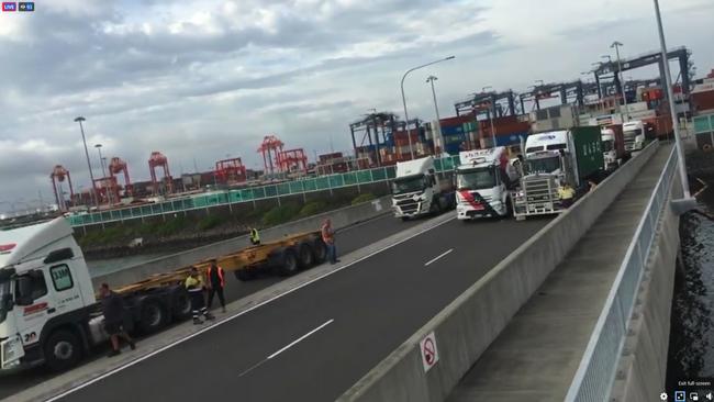 It marks the second time in as many days Port Botany’s operations have been disrupted by Blockade Australia protests.