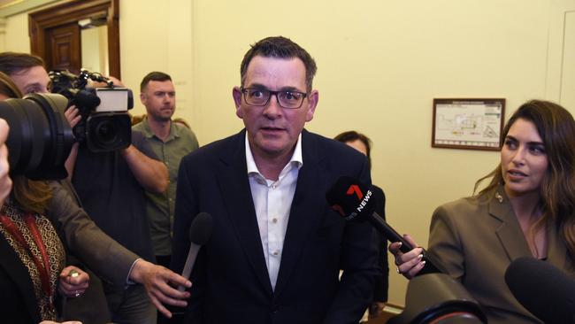 Victorian Premier Daniel Andrews at Parliament House in Melbourne. Picture: Andrew Henshaw