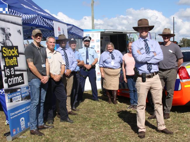 RURAL CRIME: At 2021 Primex Casino on May 20, NSW Police North West Zone Co-ordinator, Rural Crime Prevention Team, Detective Sergeant Bennett Nolan (far right) spoke about the importance of rural residents reporting small details to help police see the big picture and keep everyone safe. Photo: Alison Paterson