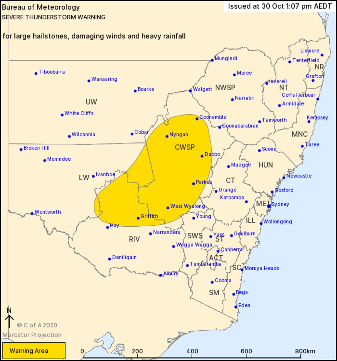 NSW Weather Warning: Severe Thunderstorms To Lash Parts Of Central NSW ...