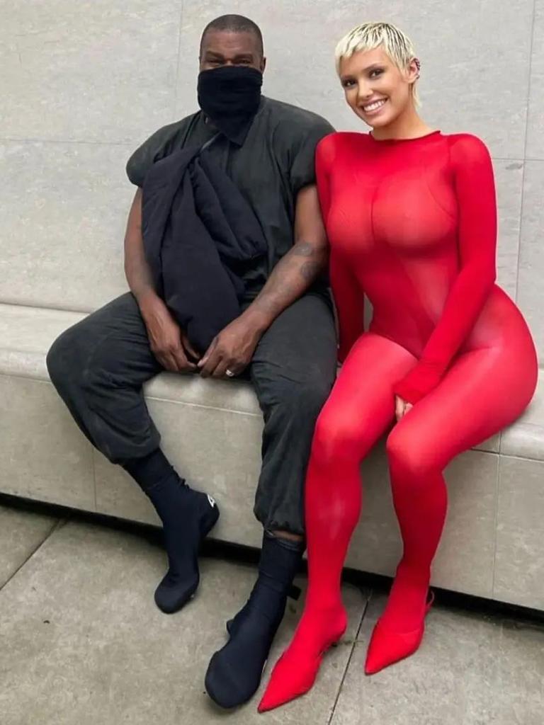 West and his wife Bianca Censori were banned from a Venice boat company earlier in the year for “obscenities”. Picture: Angelina Censori/instagram/@kanyethegoatwest