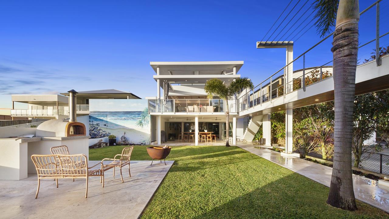 This stunning Kings Beach mansion at 15B Burgess Street is being marketed by Henzells with offers over $7m being sought.