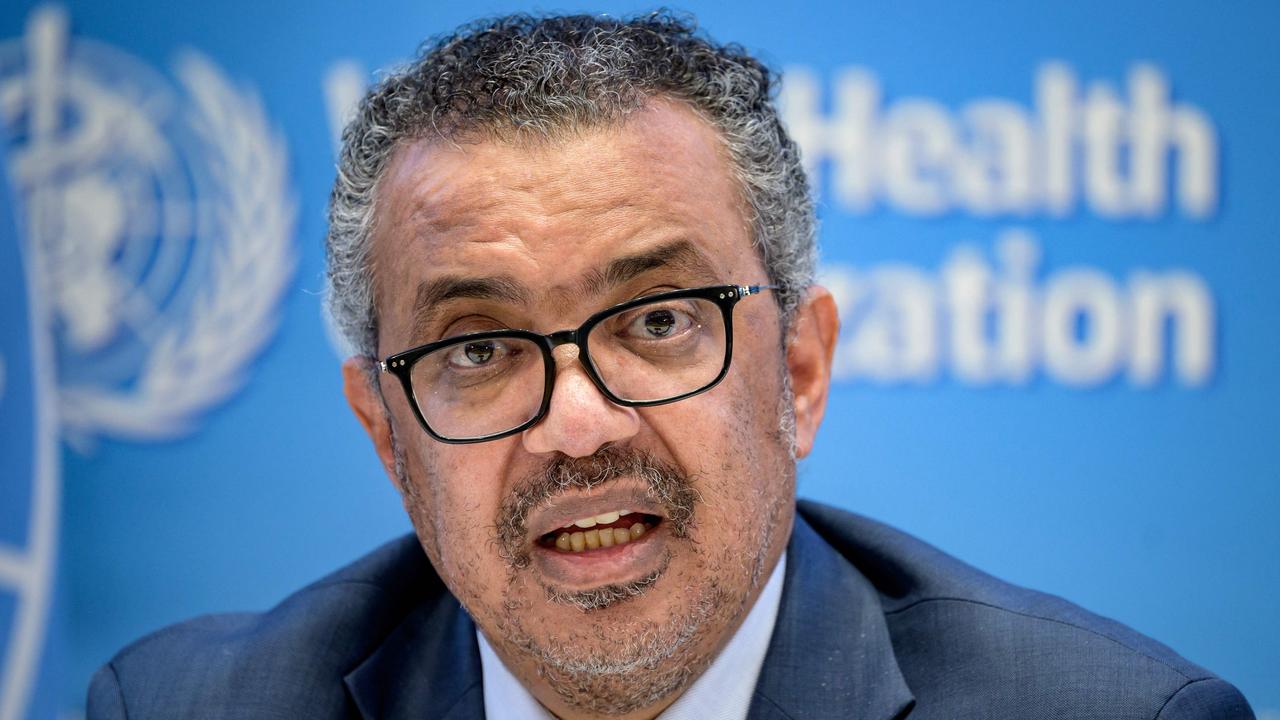 World Health Organisation Director-General Tedros Adhanom Ghebreyesus. Picture: Fabrice COFFRINI / AFP