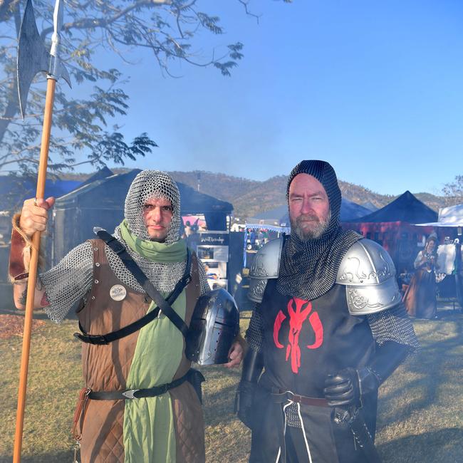 Townsville Medieval and Fantasy Festival 2024 at Cluden. Rick Budd and Brendan Johnson. Picture: Evan Morgan