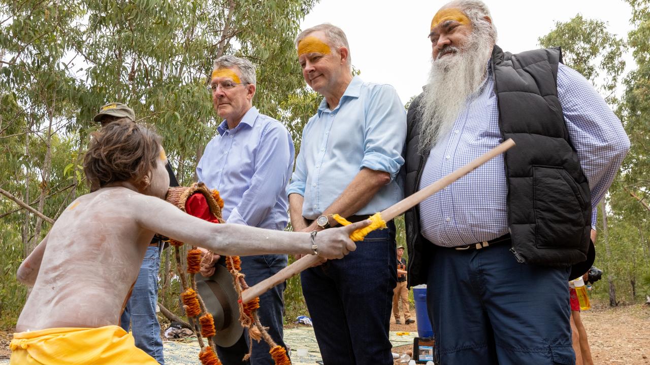 Anthony Albanese attending the Garma Festival at Gulkula on July 29. Picture: Tamati Smith/Getty Images