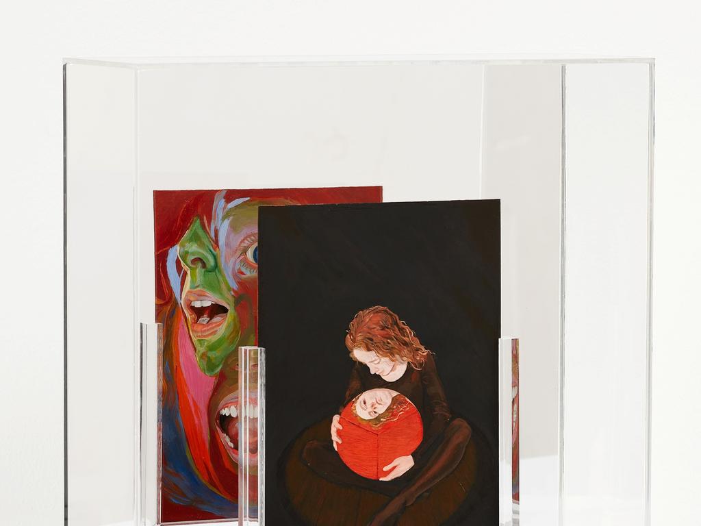 Natasha Walsh’s 'Dear Ben, '˜The scream' (after Pope Innocent X)', oil on copper, 31 x 31.5 x 11.1cm. Sitter: Natasha Walsh