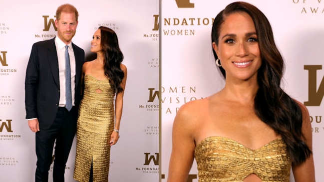 Meghan stuns on red carpet at ritzy gala