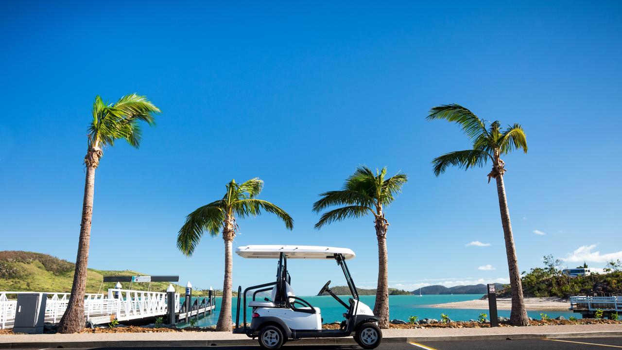 A man who didn’t want to be alcohol tested while driving a golf buggy on Hamilton Island claims he wasn’t aware of the rules. Picture: Andrew Caitens