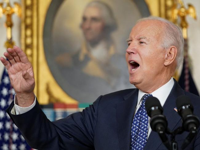 Joe Biden can’t even remember which world leader he was talking to, and whether they are alive. Picture: Reuters