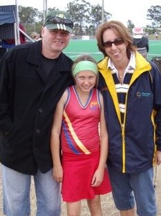 Graham and Sonya Taylor with their daughter Renee aged 12.