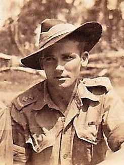 31/51st Battalion Lieutenant Ed Ebsary on Bougainville in 1944.