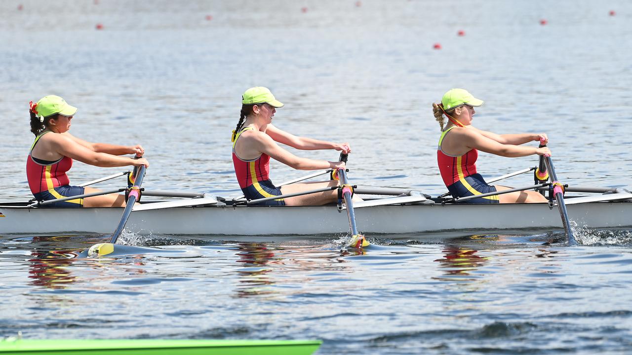 All Hallosw School Win 2023 Brisbane Schoolgirl Rowing Association Head Of The River Regatta