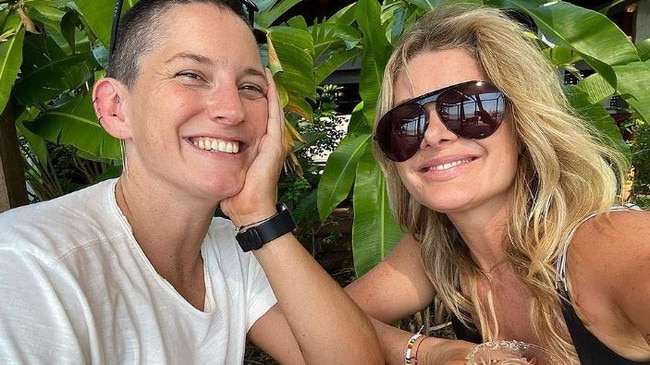 Natalie Bassingthwaighte (right) goes Instagram-official with her partner Pip.