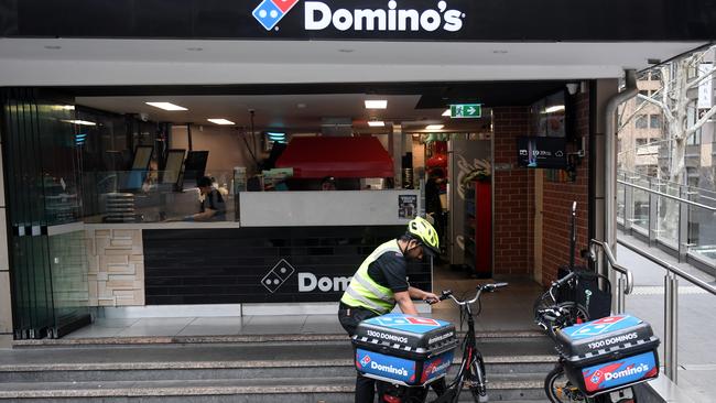 Domios may stop contact between delivery staff and customers. Picture: AAP