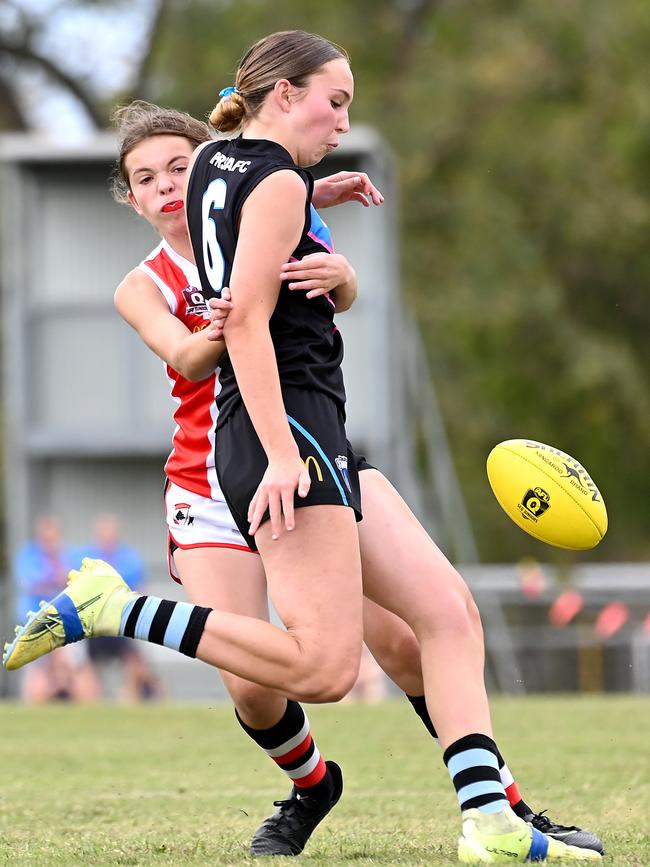 Action from Saturday's McDonaldâ€™s South East Queensland Youth Grand Finals played at Yeronga AFC. 2 September 2023. Picture, John Gass