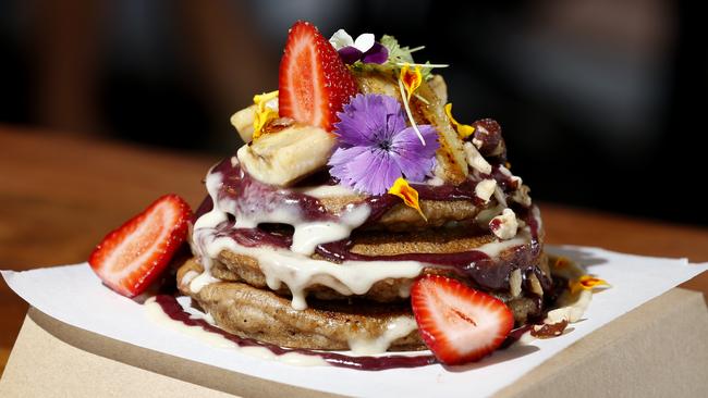 Berry-Licious Pancakes at Blendlove Cafe. Picture: Jerad Williams