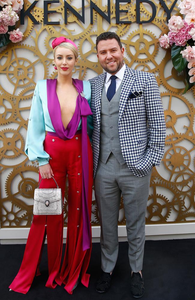 The couple at the Kennedy Marquee on Oaks Day last year. Picture: Sam Tabone/Getty Images