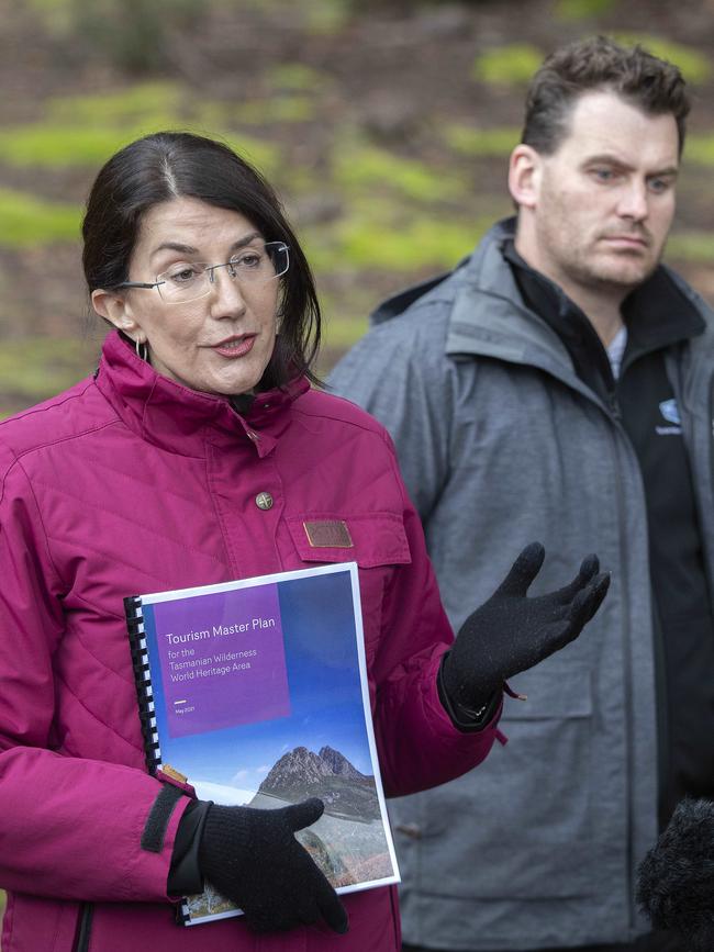 Parks Minister Jacquie Petrusma at the launch of the Tourism Master Plan this month. Picture: Chris Kidd