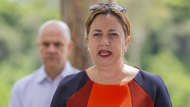 Premier Annastacia Palaszczuk announced on Wednesday travellers entering Queensland from hot spots can use a negative rapid antigen test (RAT) to satisfy border pass requirements from January 1. Picture: Jerad Williams